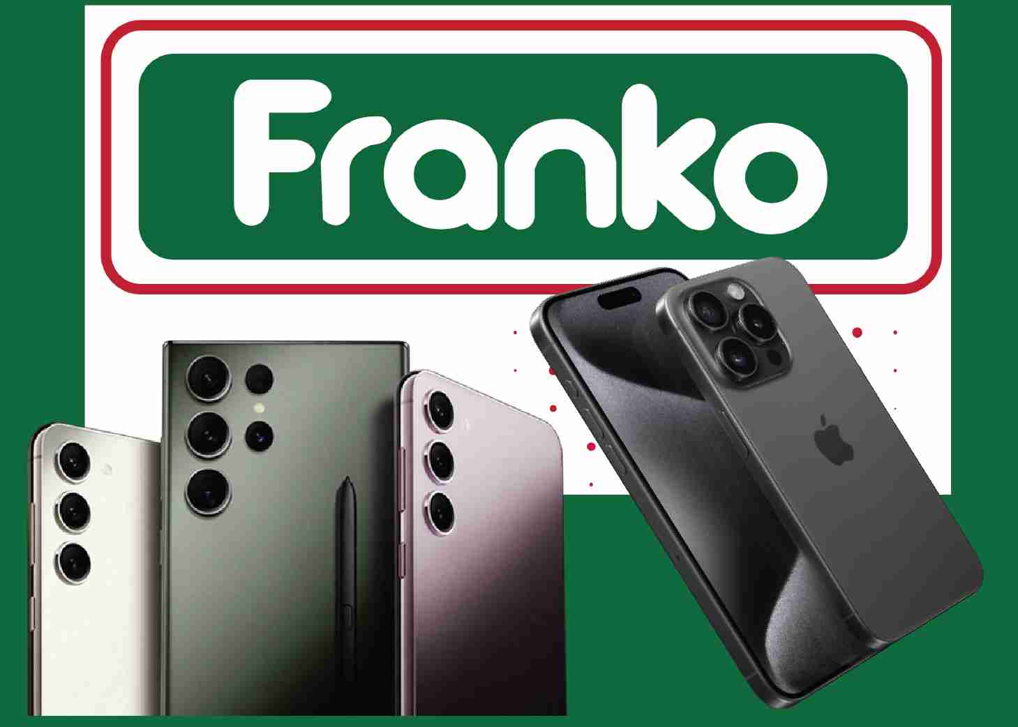 A photo of list of phones for sale at Franko Trading